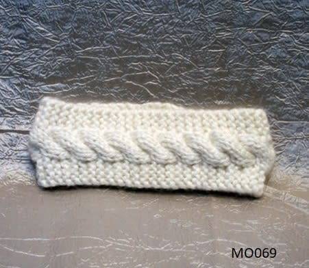 Headband with Cable (Winter White) Hand Knitted