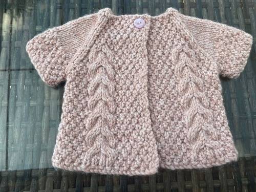 Dusty Pink Short Sleeved Cardigan