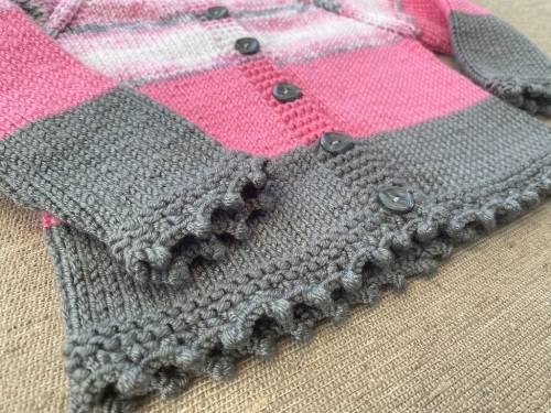Lovely Baby Jersey (Grey, Pink & White)