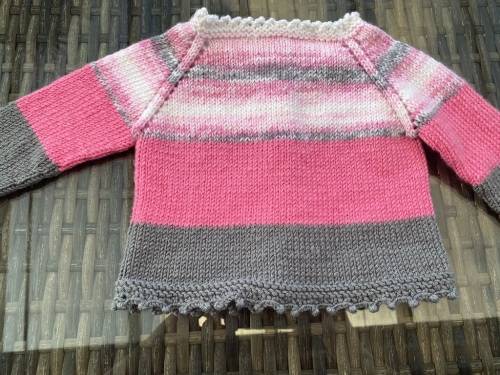 Lovely Baby Jersey (Grey, Pink & White)