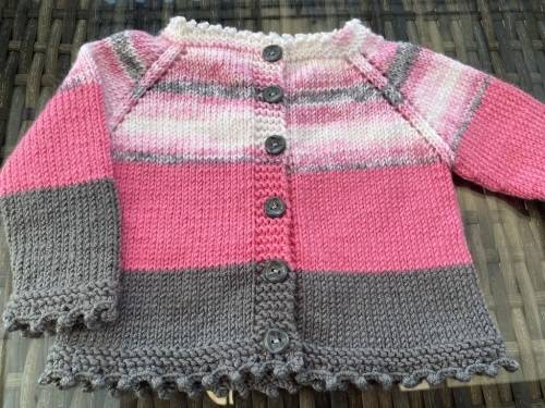 Lovely Baby Jersey (Grey, Pink & White)