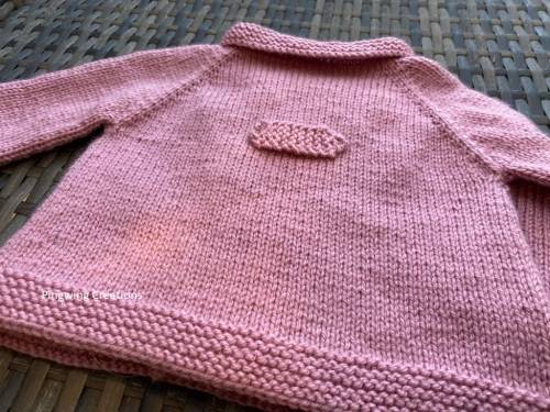 Gorgeous Rose Pink Double Breasted Baby Jacket Hand knitted