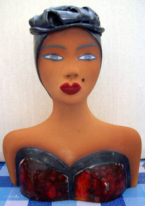 ANI VLOK  - famous Ceramic Artist!!! CERAMIC LADY!!  Height - 26cm