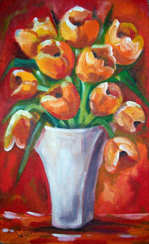 Orange feeling - 300x500x44mm -  by  HELENA KRUGER