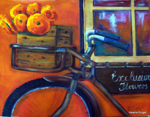 Exclusive flower delivery - 450x600mm - acrylic painting - buy DIRECTLY from Helena Kruger