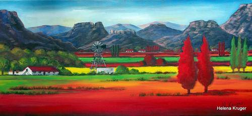 Original Helena Kruger(1957- )  - 400x900x22mm