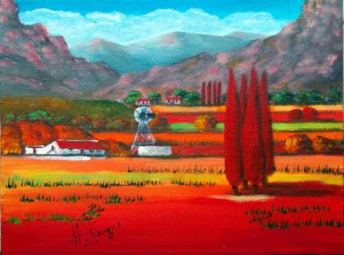 Original Helena Kruger(1957- )  - 300x400x22mm - can be hung as is