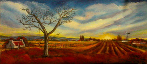 Sunrise - Original Acrylic by HELENA  - 400x900mm