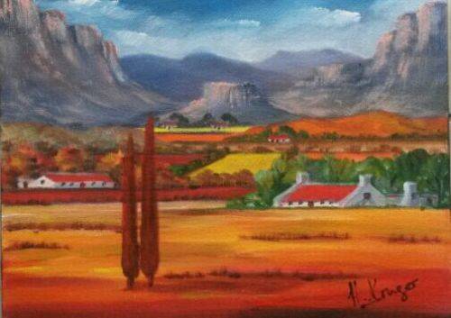 Original Acrylic by H. Kruger - 250x340x30mm