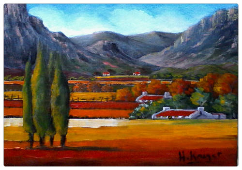 WOW! STUNNING  original by H Kruger(1957-) - 250x350x22mm