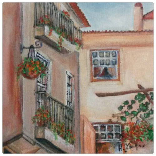 WOW! STUNNING  original by H Kruger(1957-)   - 250x250x35mm - LISSABON