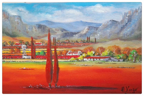 WOW! STUNNING original by H Kruger(1957-)   - 300x450x22mm