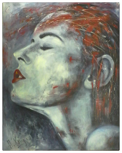 WOW! STUNNING EXTRA LARGE original by H Kruger(1957-)   - 800x1000x44mm