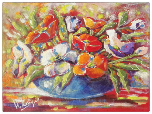 WOW! STUNNING  original by H Kruger(1957-)   - 300x400x22mm - can be hung as is!