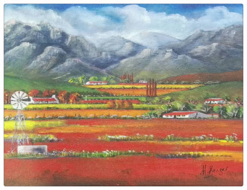 WOW! STUNNING  original by H Kruger(1957-)   - 450x600x44mm - can be hung as is!