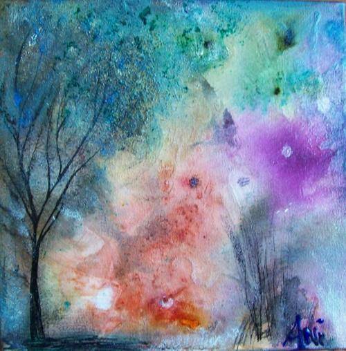 In the woods - 300x300x44mm - by famous  Cape Town artist Annie Vlok