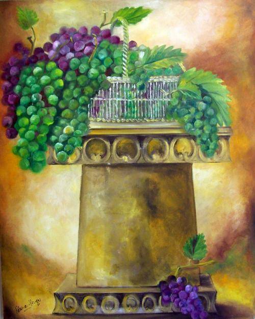 LARGE original OIL on blocked canvas by HELENA KRUGER - 750x950x44mm