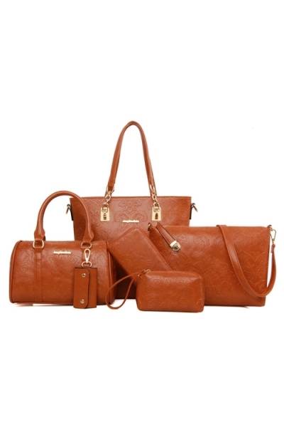 6 Pieces Yellow Brown Diaper Bags