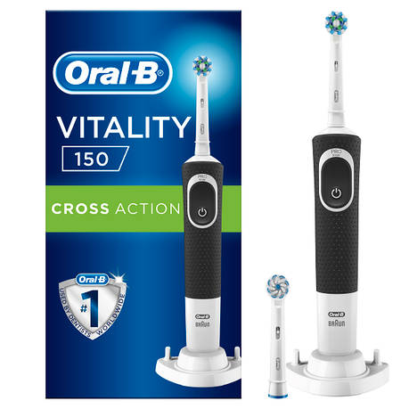 Oral-B Rechargeable Electric Toothbrush - D100 Adult CrossAction - Black