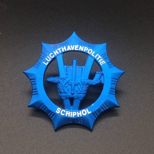 Dutch Airport `Schiphol` Police Cap Badge