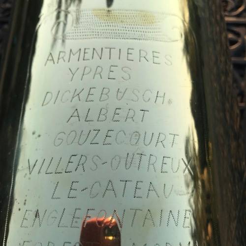 WWI - Large P.O.W./Trench Art Artillery Brass Shell ( Lt. A.N.G. CARSWEL R.F.A. ) (For Ralph)