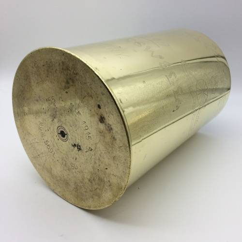 WWI - Large P.O.W./Trench Art Artillery Brass Shell ( Lt. A.N.G. CARSWEL R.F.A. ) (For Ralph)