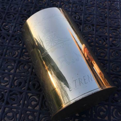 WWI - Large P.O.W./Trench Art Artillery Brass Shell ( Lt. A.N.G. CARSWEL R.F.A. ) (For Ralph)