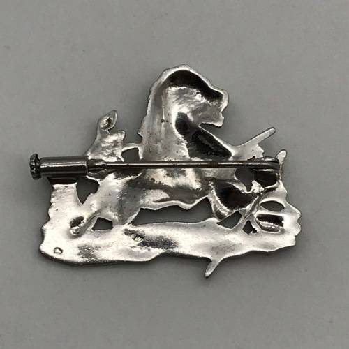 Rhodesia - Rare `BSAP` Silver and Marcasite Sweetheart Brooch