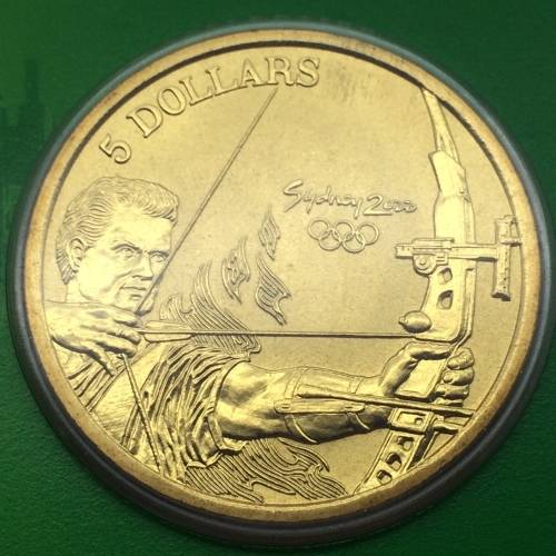 5 Dollar 2000 Sydney Olympics `Archery` Cased Coin