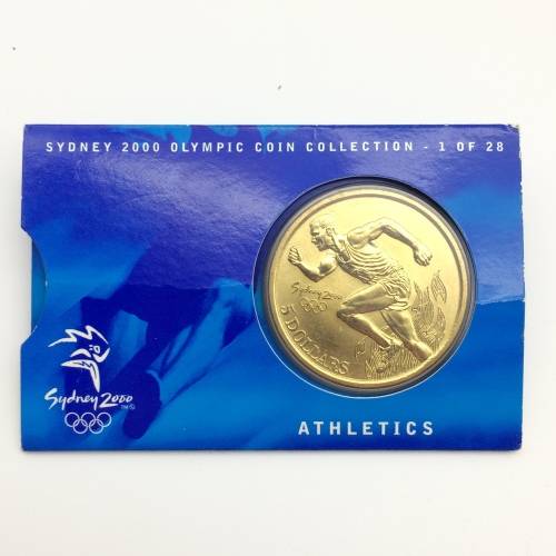 5 Dollar 2000 Sydney Olympics `Athletics` Cased Coin