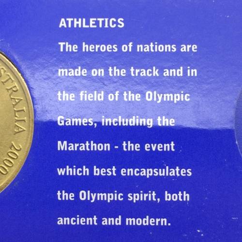 5 Dollar 2000 Sydney Olympics `Athletics` Cased Coin