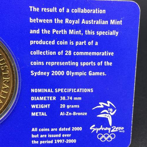 5 Dollar 2000 Sydney Olympics `Athletics` Cased Coin