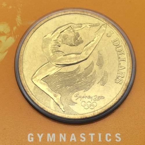 5 Dollar 2000 Sydney Olympics `Gymnastics` Cased Coin