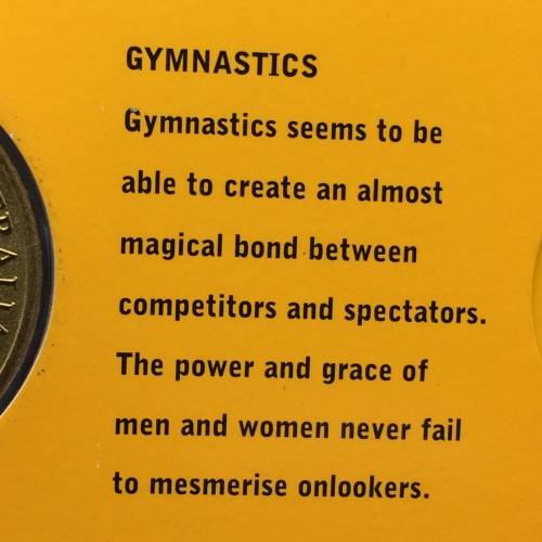 5 Dollar 2000 Sydney Olympics `Gymnastics` Cased Coin