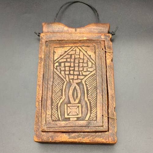 Early Rare Ethiopian Wooden Icon or Shrine