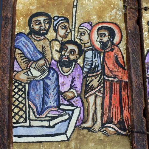 Early Rare Ethiopian Wooden Icon or Shrine