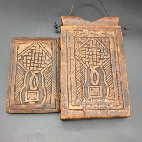 Early Rare Ethiopian Wooden Icon or Shrine