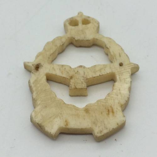 WW2  `POW/Trench Art` Bone `SAAF` Brooch