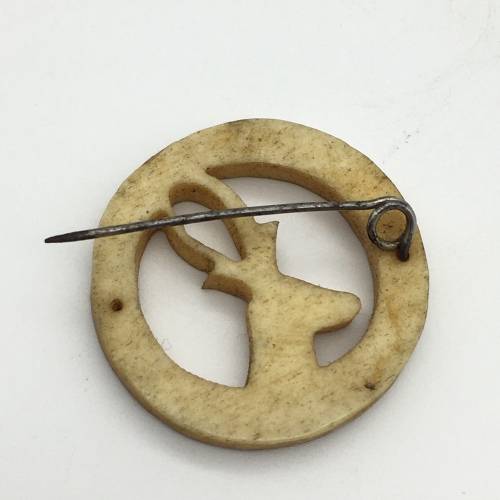 WW2 - `POW/Trench Art` Bone Brooch