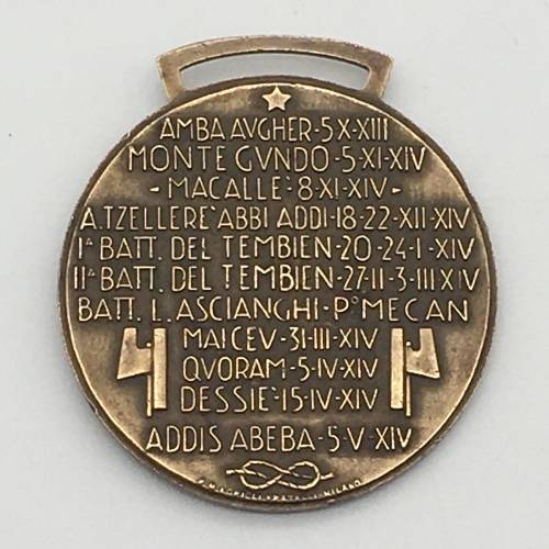 Pre-WW2 Scarce Italian `Ethiopian/Somaliland` Campaign Medal