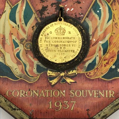 Vintage `King George VI 1937` Coronation Tin with Medallion