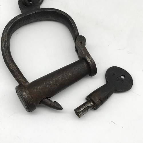 Antique Iron Shackles or Handcuffs