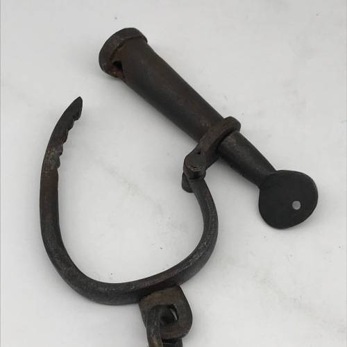 Antique Iron Shackles or Handcuffs