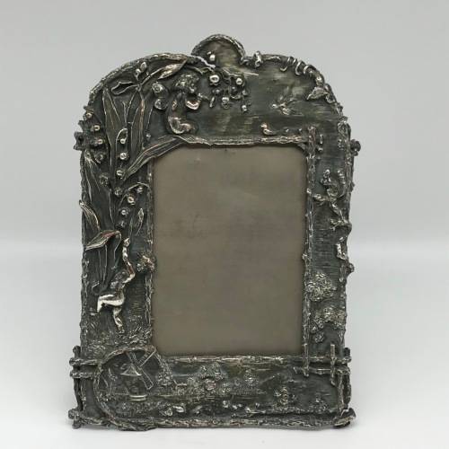 Antique `Cherubs, Birds, Squirrels` Photo Frame