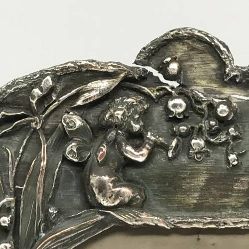 Antique `Cherubs, Birds, Squirrels` Photo Frame