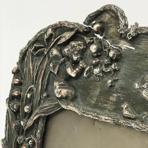 Antique `Cherubs, Birds, Squirrels` Photo Frame