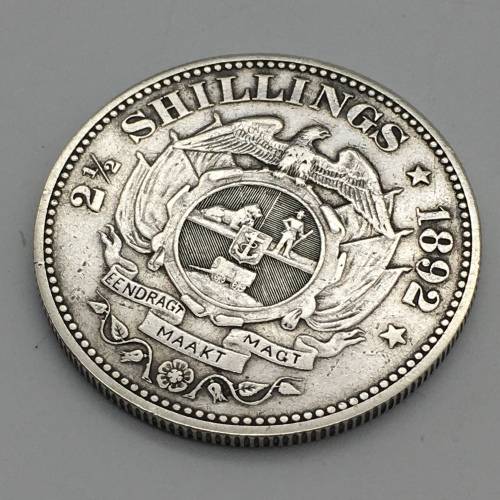 S. Africa - `ZAR 1892 Kruger 2½ Shilling` Silver Coin