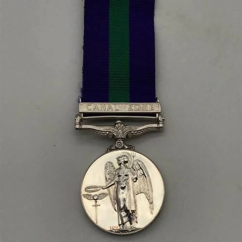 British - G.S. Medal with `CANAL ZONE` Clasp (Royal Engineers)