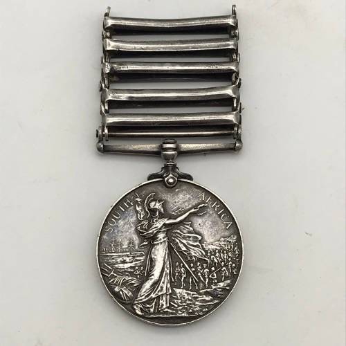 Boer War - Q.S.A. Medal `CIV: FARR: - A.V.D.` (H. JOHNSTON)