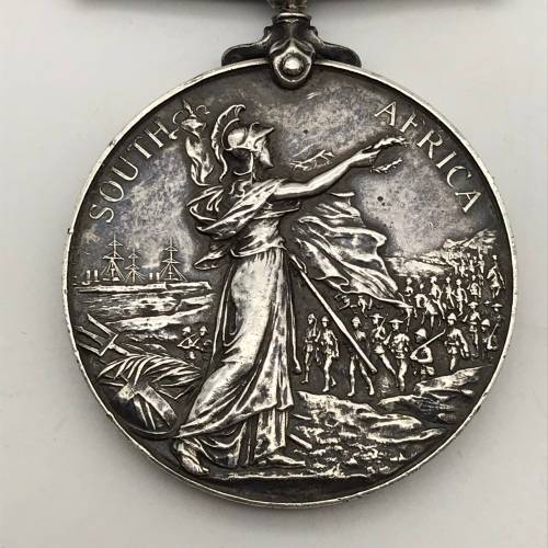 Boer War - Q.S.A. Medal `CIV: FARR: - A.V.D.` (H. JOHNSTON)